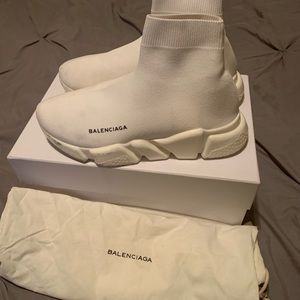 FLASH SALE Balenciaga Speed Trainers (White)